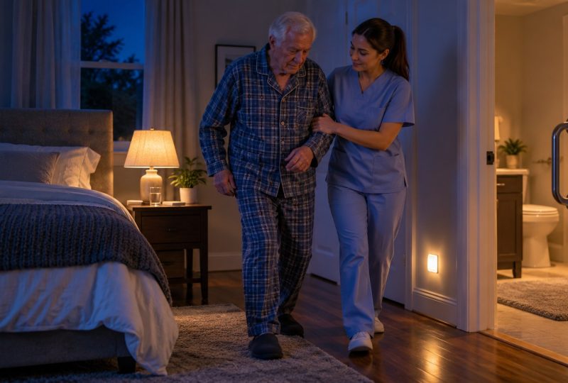 Cuidador noturno para idosos: quando é necessário e como funciona o acompanhamento à noite?